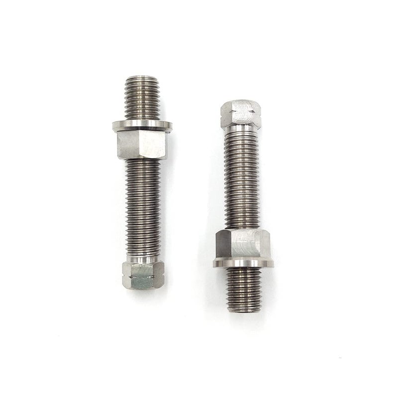 PROOTOM Motorcycle Titanium Alloy Chain Adjuster Bolt 1 Pair M8*1.25 Motocross for CRF WRF YZF KXF RMZ Dirt Bike (M8 Natual) - Image 1